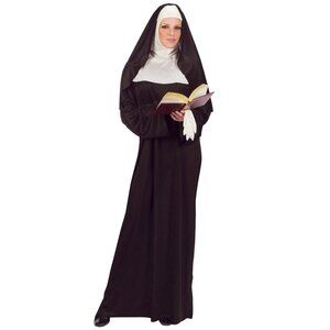 Fun World Mother Superior Costume One Size Fits Up To 14 Dress Habit Gloves NEW